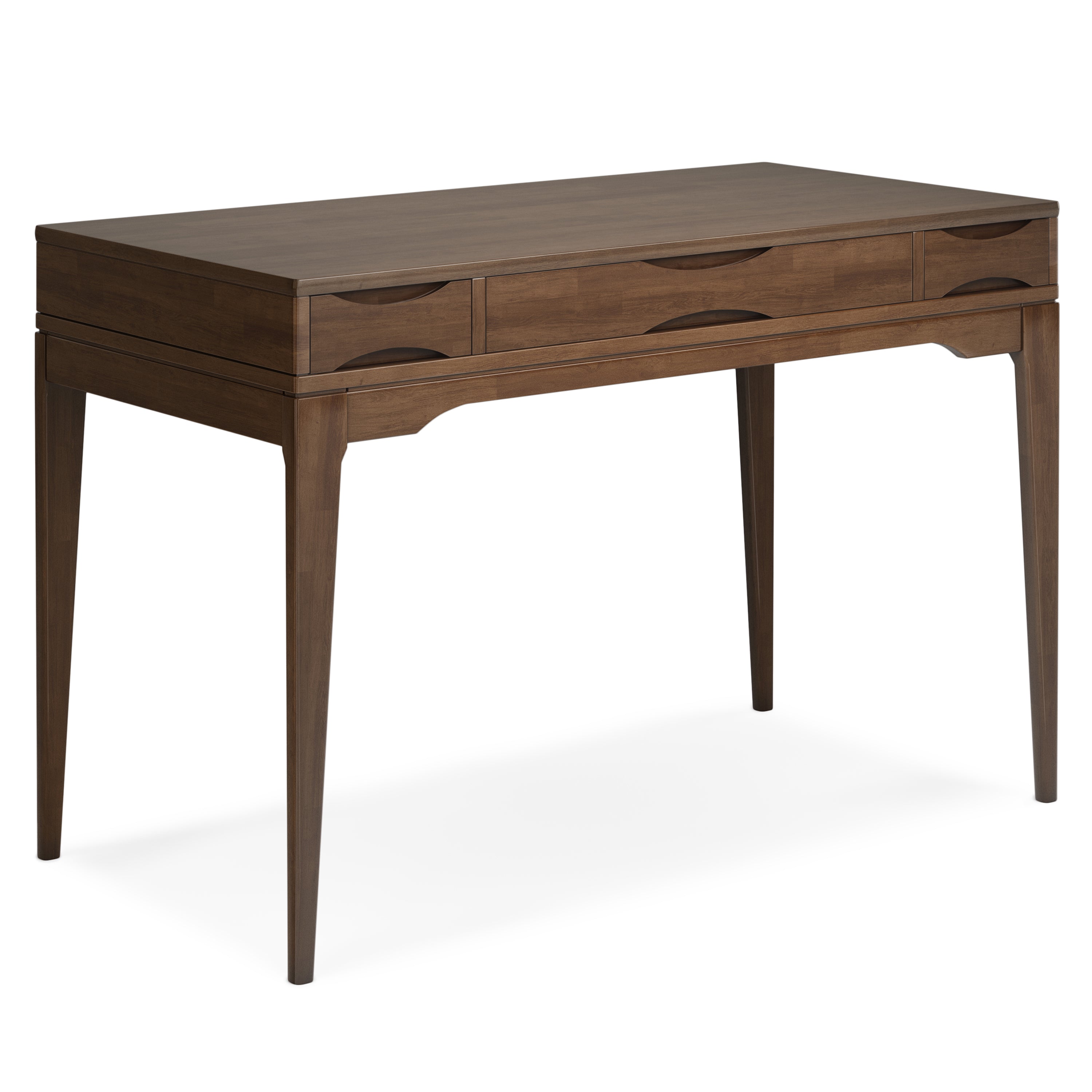 Mid-Century Solid Wood Desk with Keyboard Tray, 48 in, Walnut