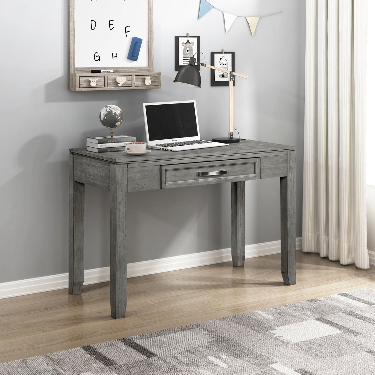 Writing Desk, 42 in, Gray
