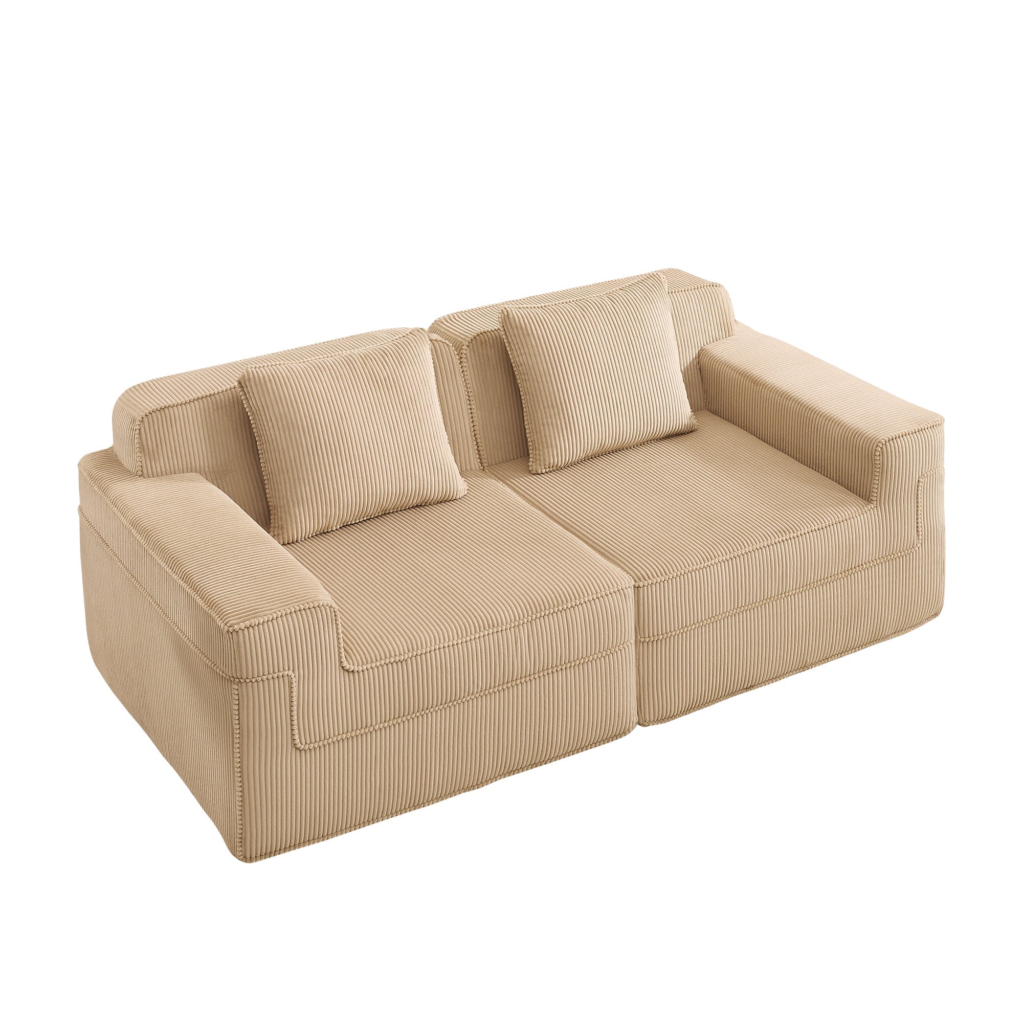 Hudson 2-Seat Boneless Couch in Camel #OttOnly_0 #Color_Camel