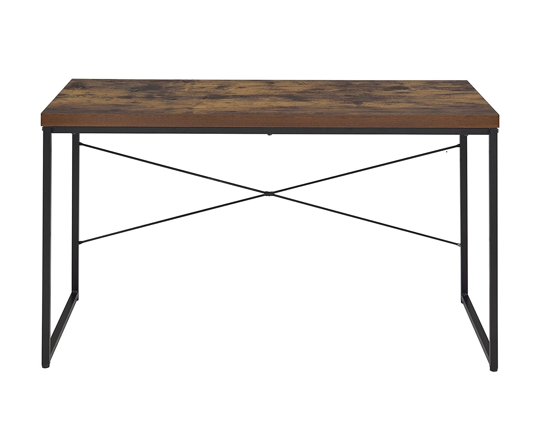 Industrial Solid Oak Writing Desk, 47 in, Oak, 28 in Tall