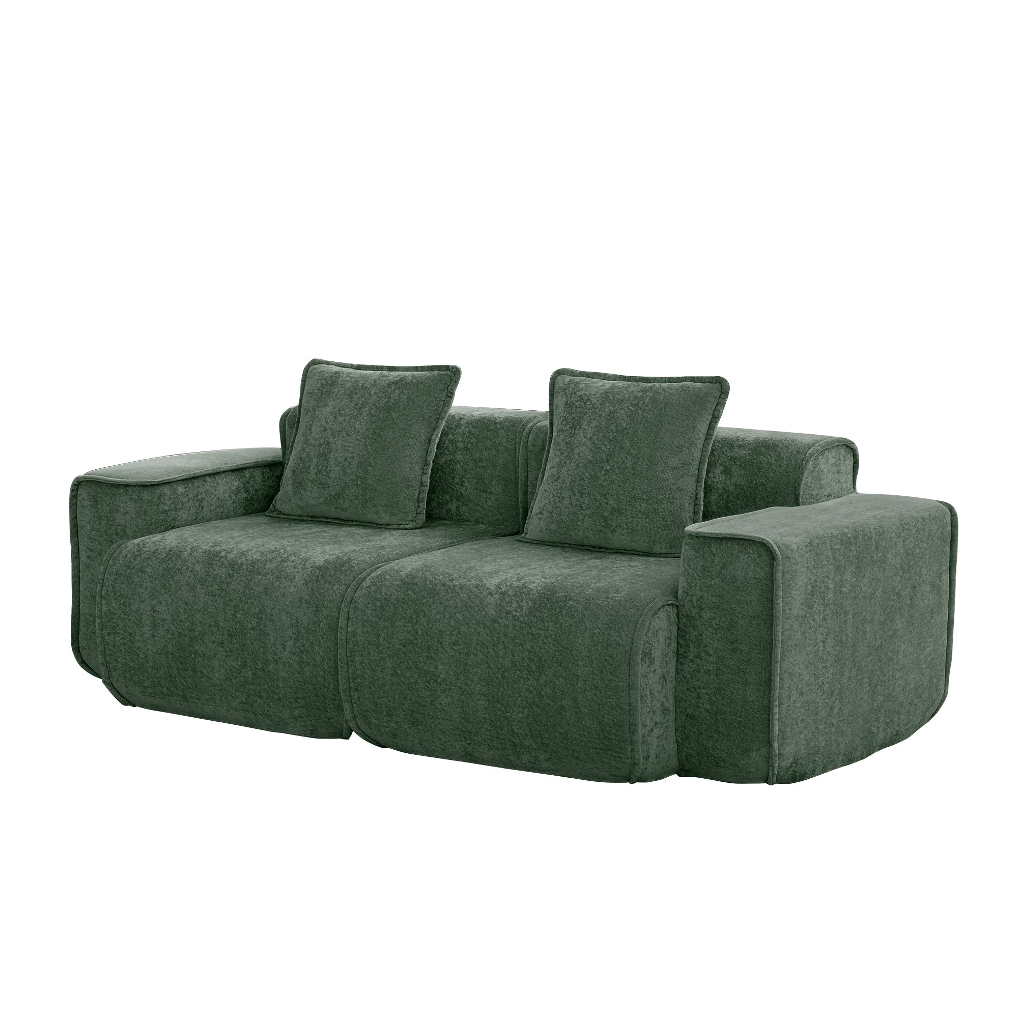 Seneca 2-Seat Boneless Couch in Olive #OttOnly_0 #Color_Olive