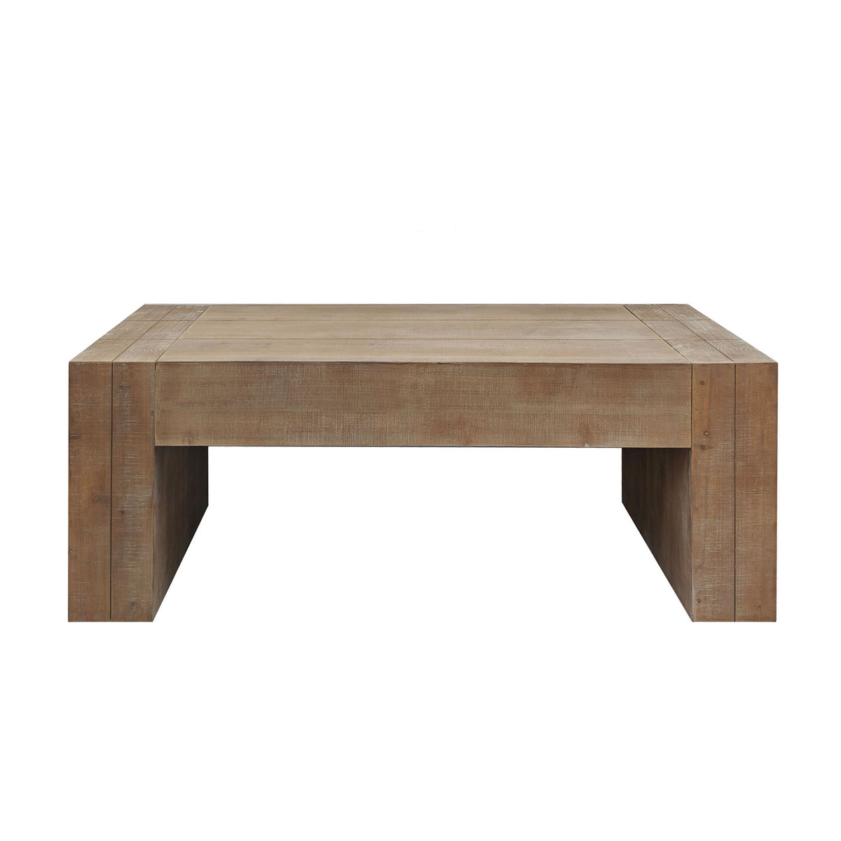 Natural Distressed Farmhouse Rectangular Coffee Table, 49 in