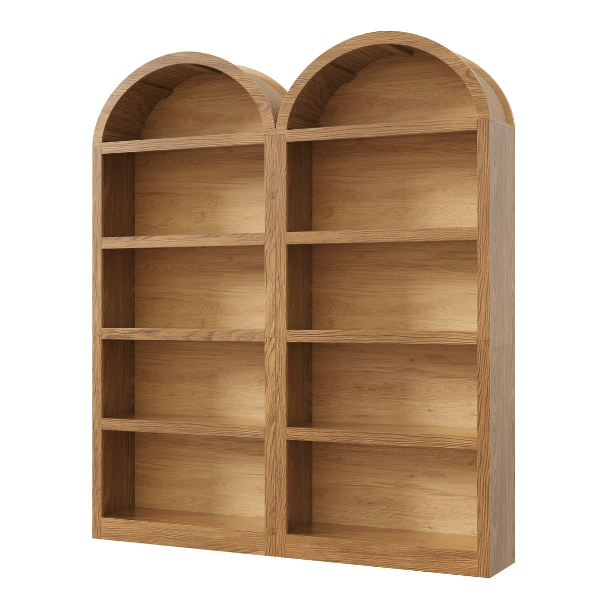 Farmhouse Storage Cabinet, 8 Shelves, Big and Tall, 69.8 in, Natural, 68.8 in Tall