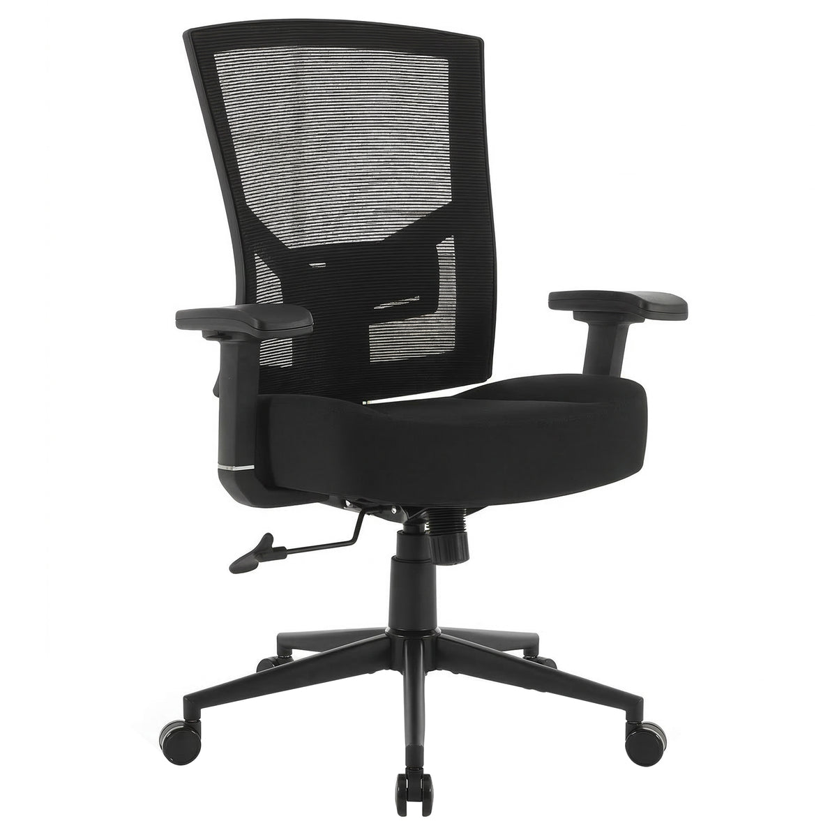 Black Mesh Office Chair, Lumbar Support, 600 lb