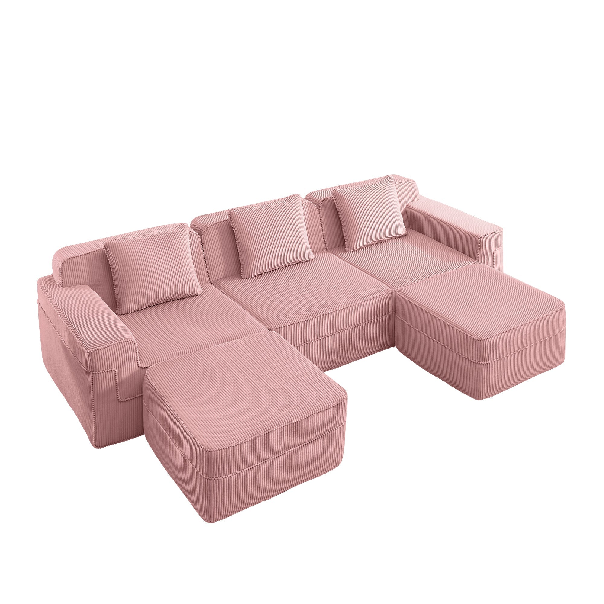 Hudson 3-Seat Boneless Couch in Pink #OttOnly_2 #Color_Pink