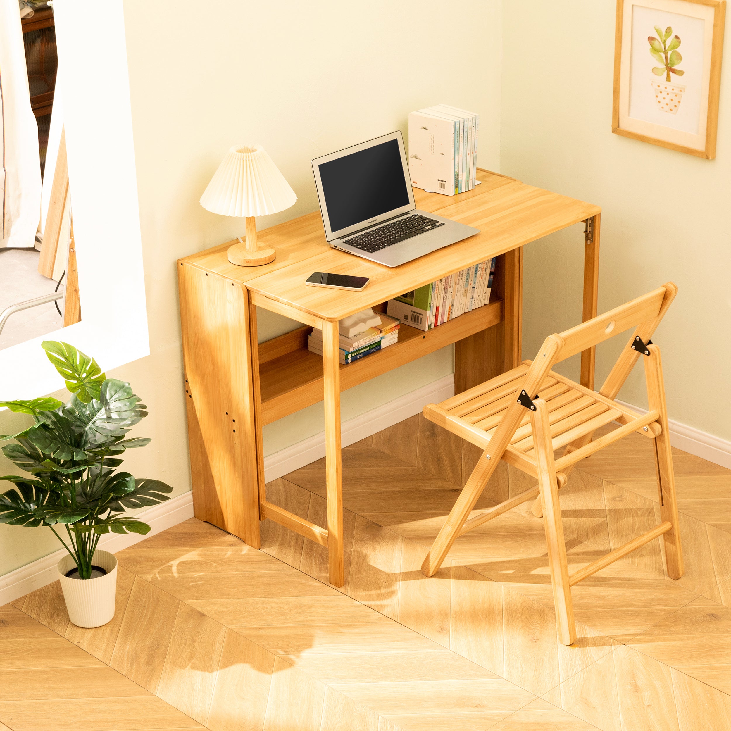 Bamboo Computer Desk, 32.7 in, Natural