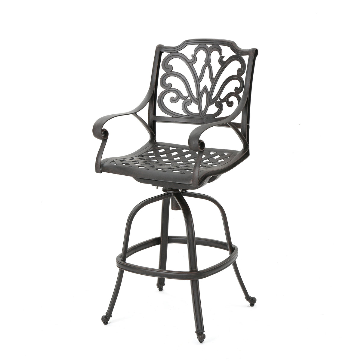 Bronze Aluminum Outdoor Bar Stool