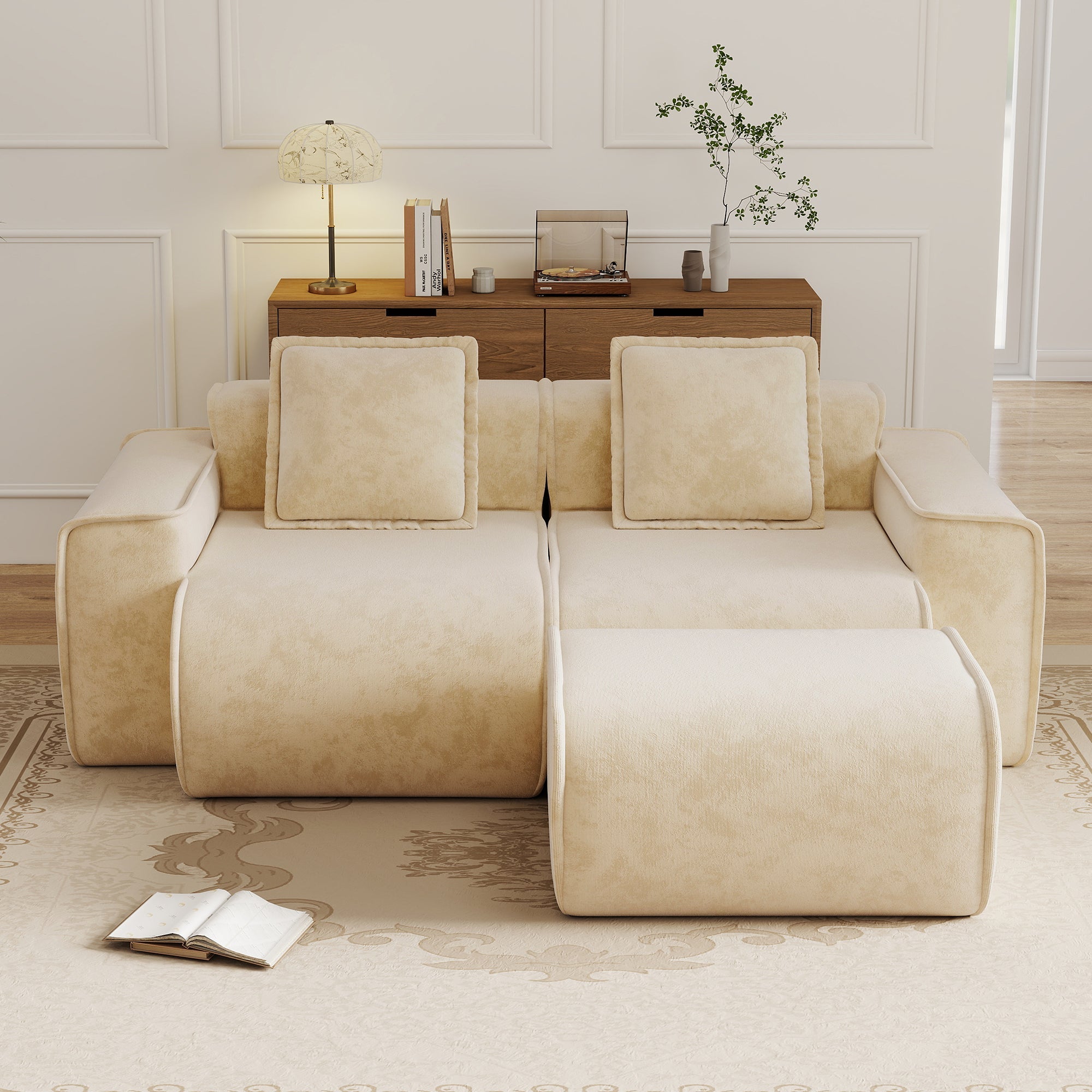 Seneca 2-Seat Boneless Couch in Camel #OttOnly_1 #Color_Camel