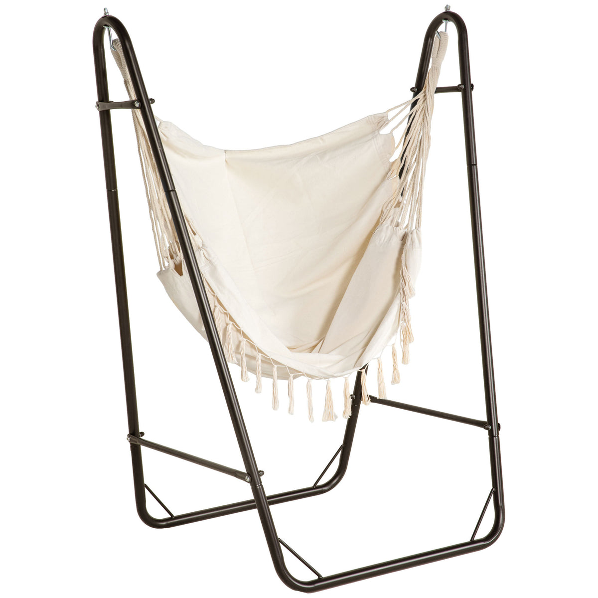 White Metal Hammock Chair with Stand