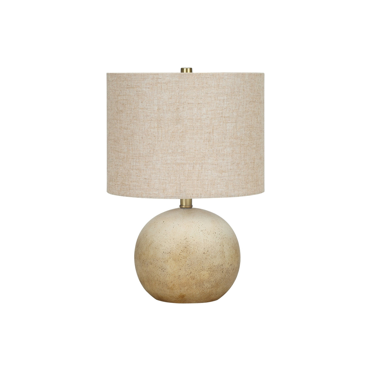 Beige Drum Table Lamp, 20 in, Concrete
