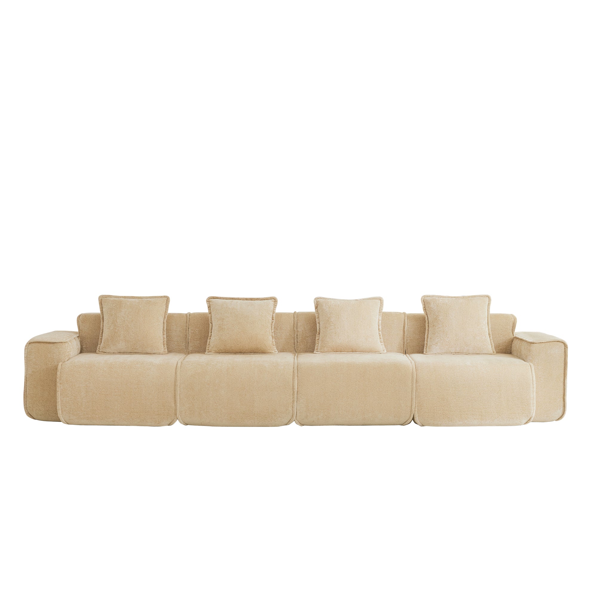 Seneca 4-Seat Boneless Couch in Camel #OttOnly_0 #Color_Camel