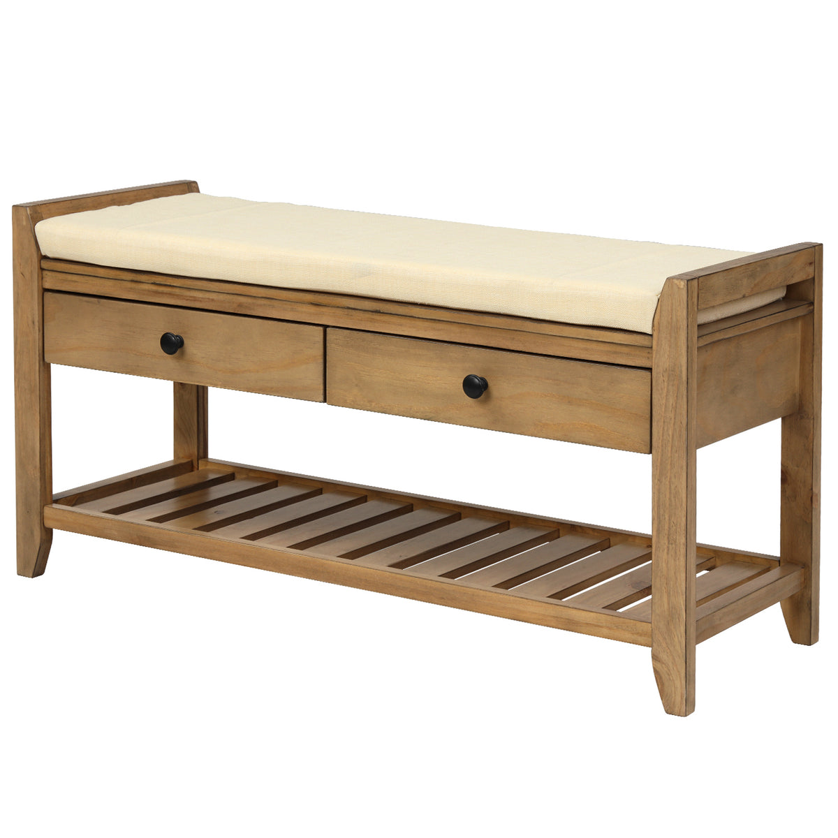 Shoe Storage Bench, 39 in Wide