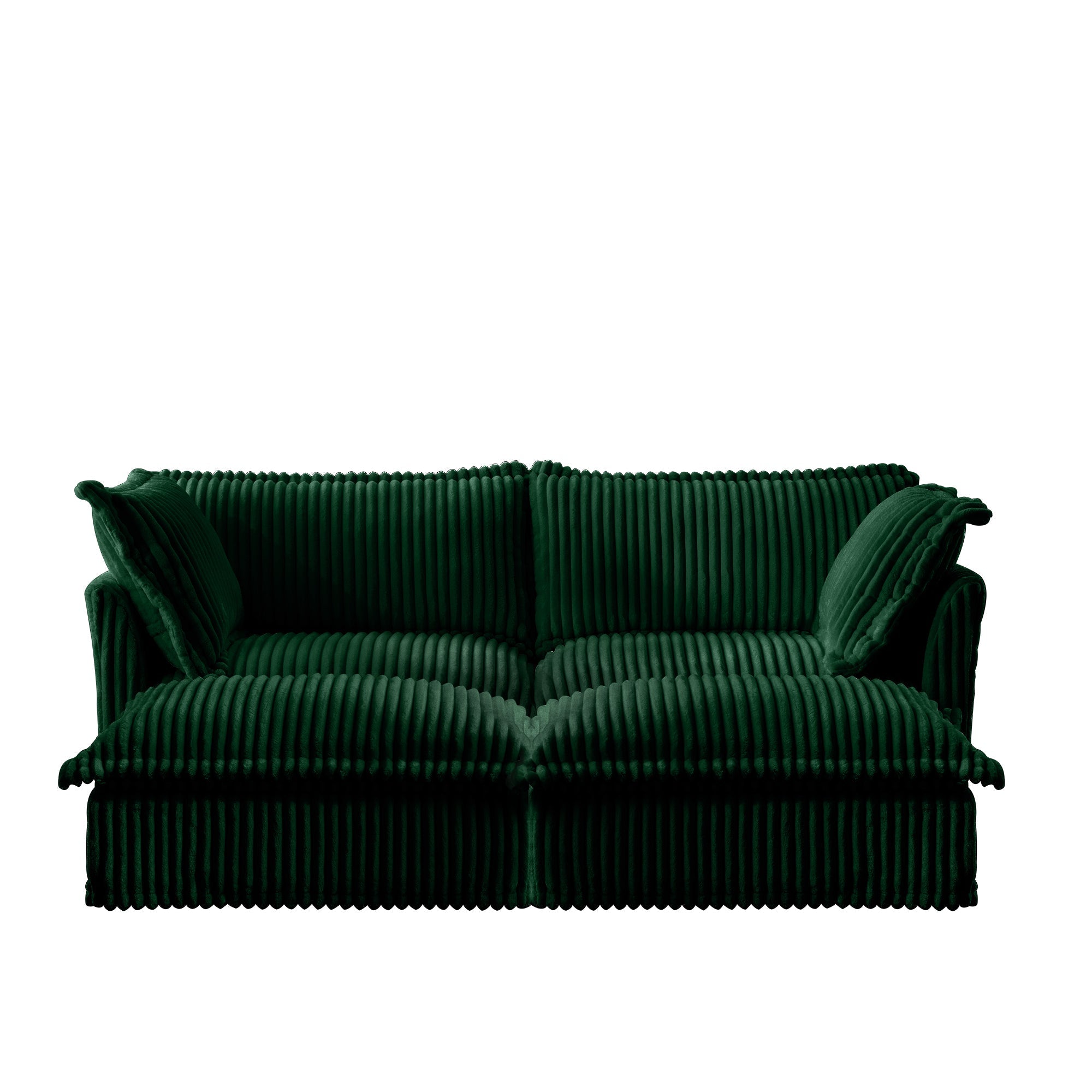 Fluffy 2-Seat Modular Sofa in Corduroy Emerald #OttOnly_2 #Fabric_Corduroy Emerald