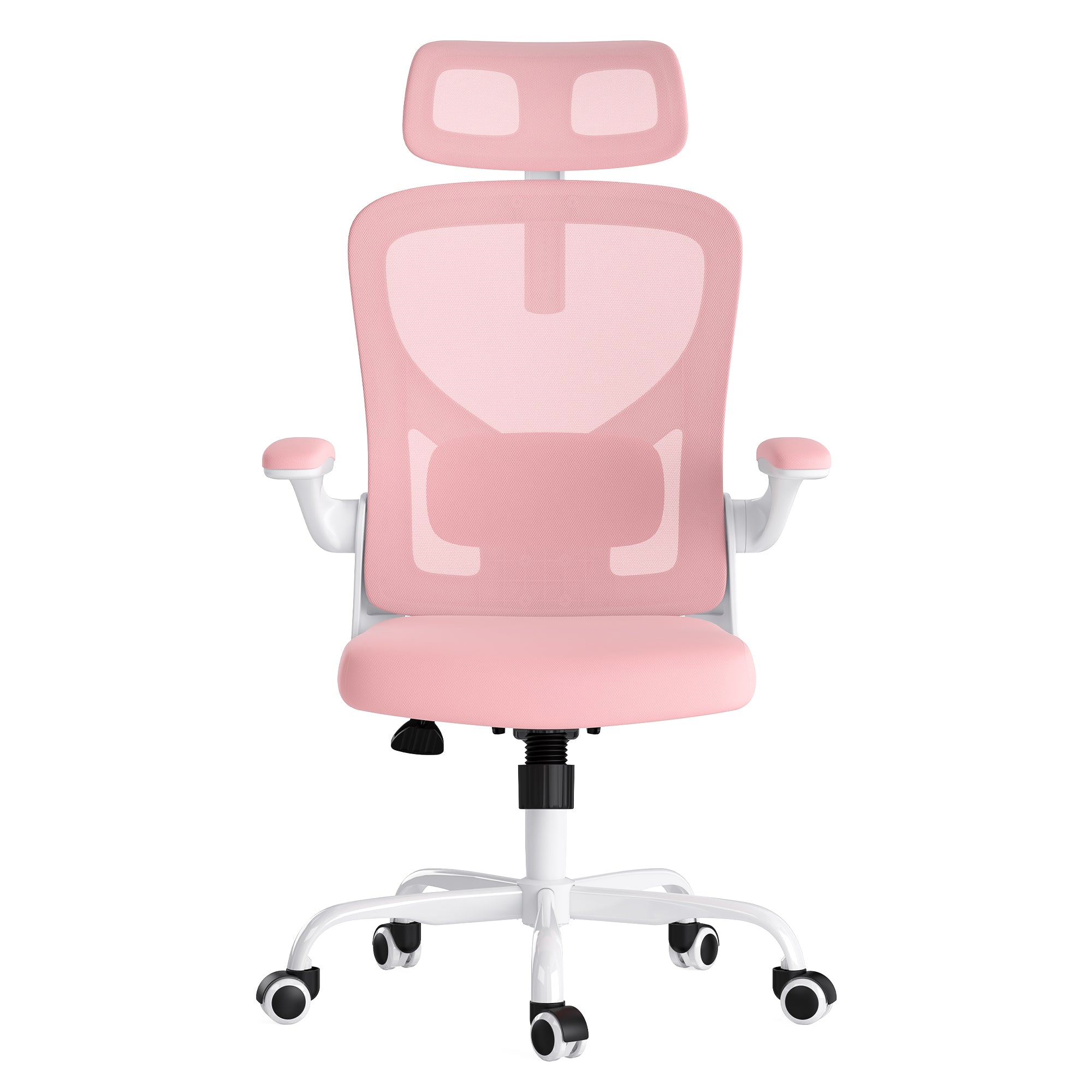 Pink Mesh Office Chair, Lumbar Support