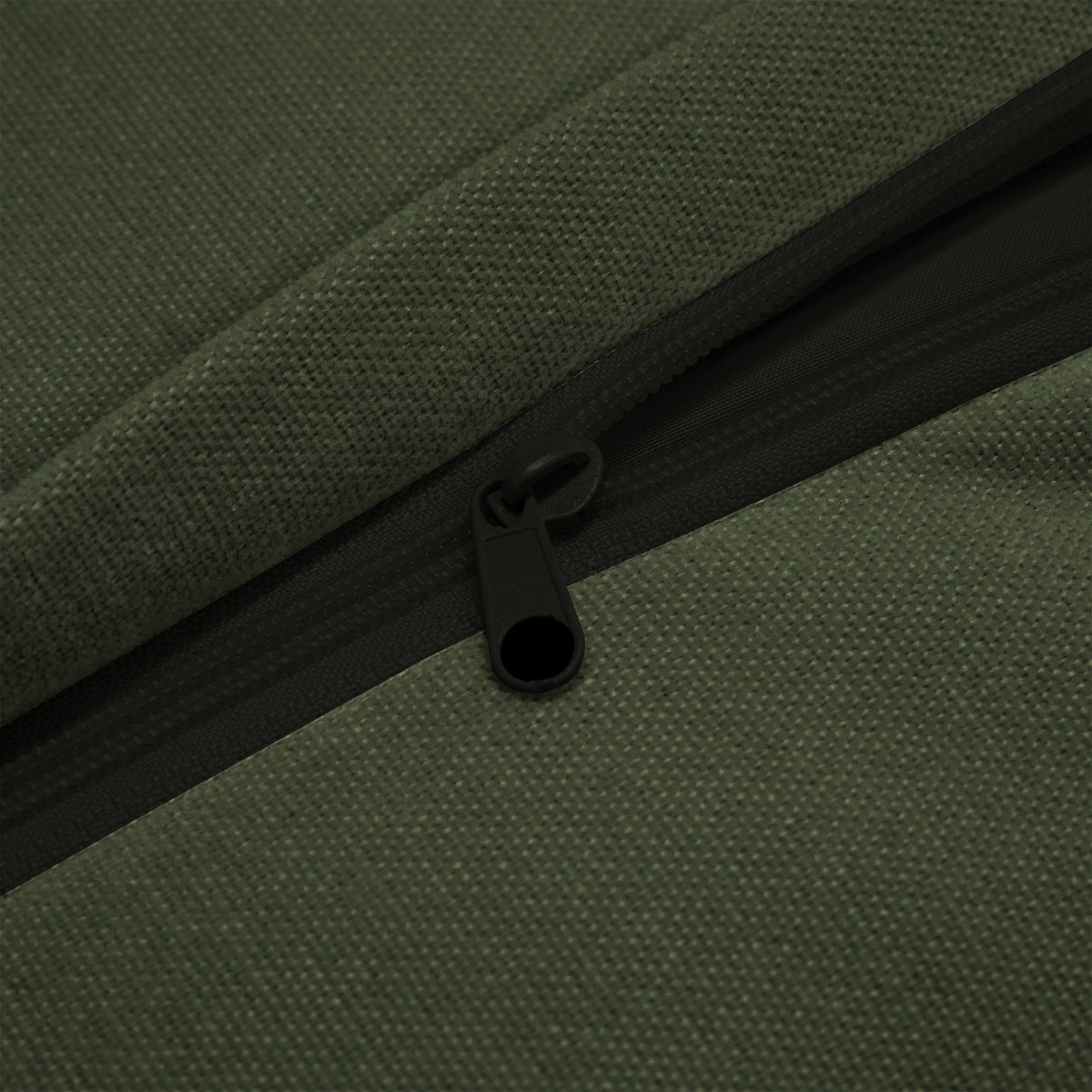 Fluffy 4-Seat Modular Sofa in Chenille Olive #Fabric_Chenille Olive