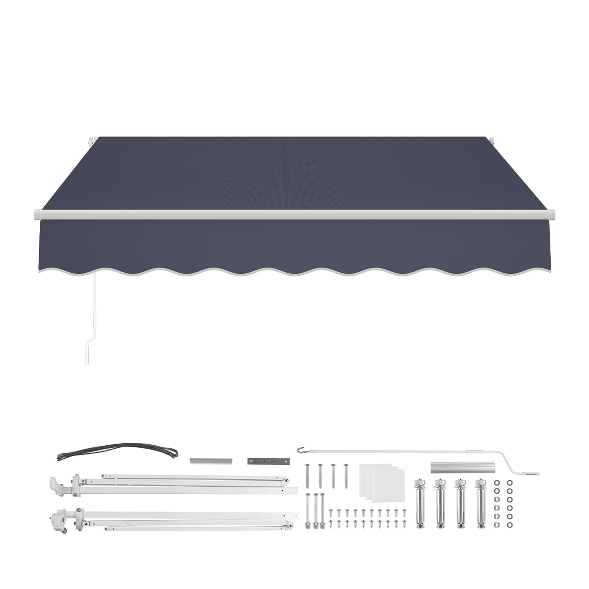 8.2x9.8 ft Dark Gray Retractable Awning