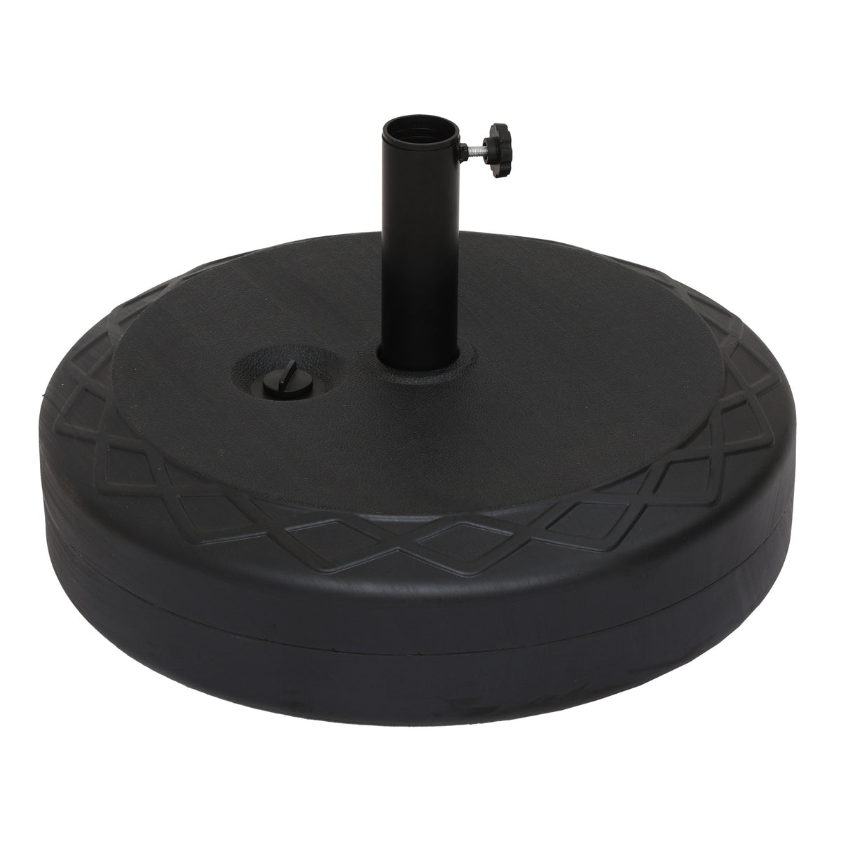 Black Patio Umbrella Base, Round