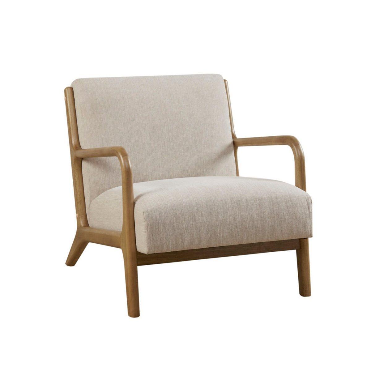 Cream Accent Chair, Mid-Century