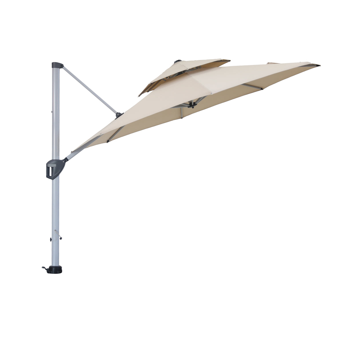 11 ft Beige Cantilever Patio Umbrella