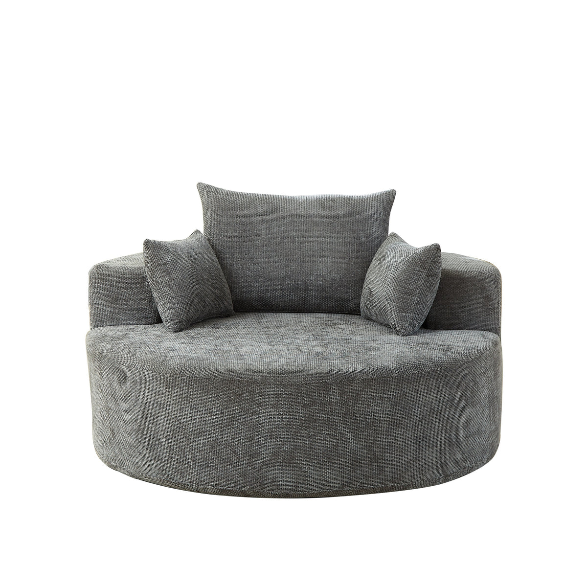 Gray Chenille Accent Chair