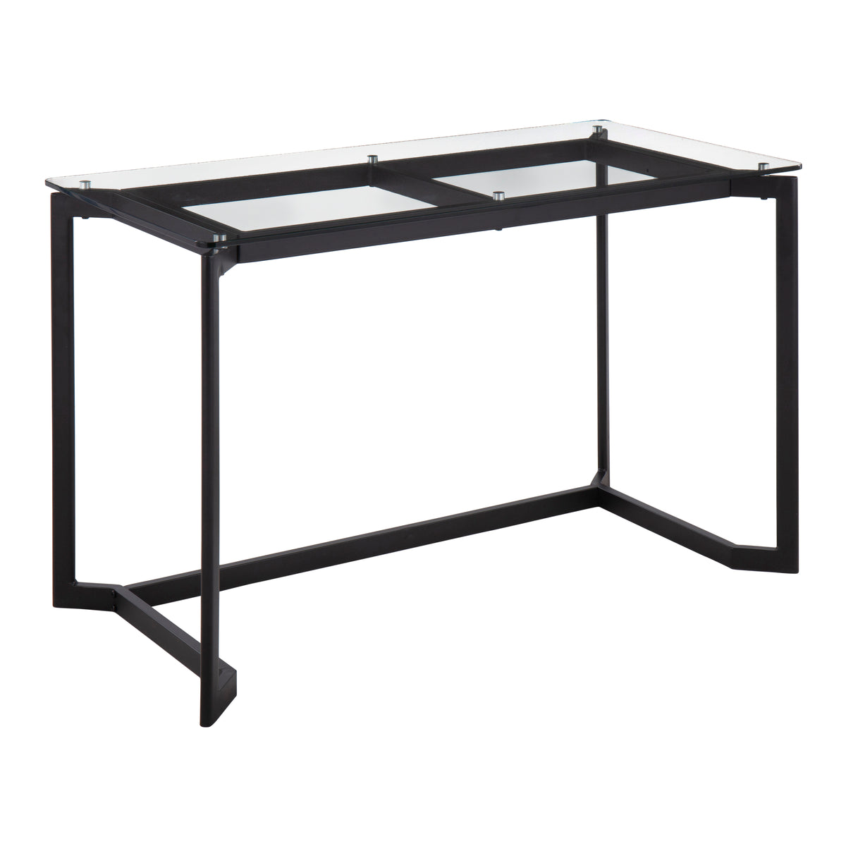 Modern Glass Computer Desk, 47.3 in