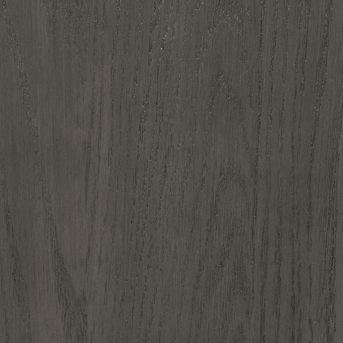 Close-up of the grey wood grain finish