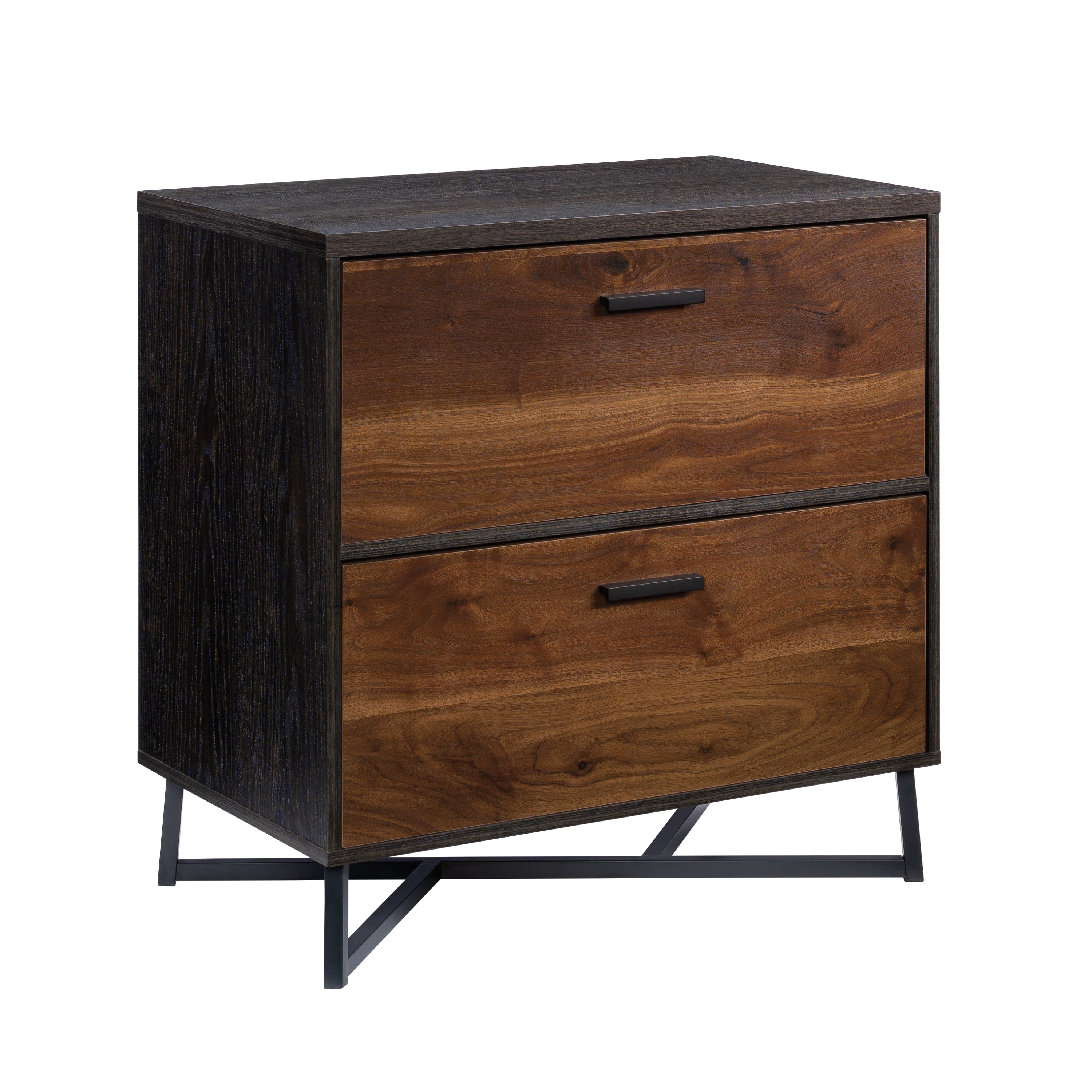 Mid-Century File Cabinet, 2 Drawers, 30 in, Walnut