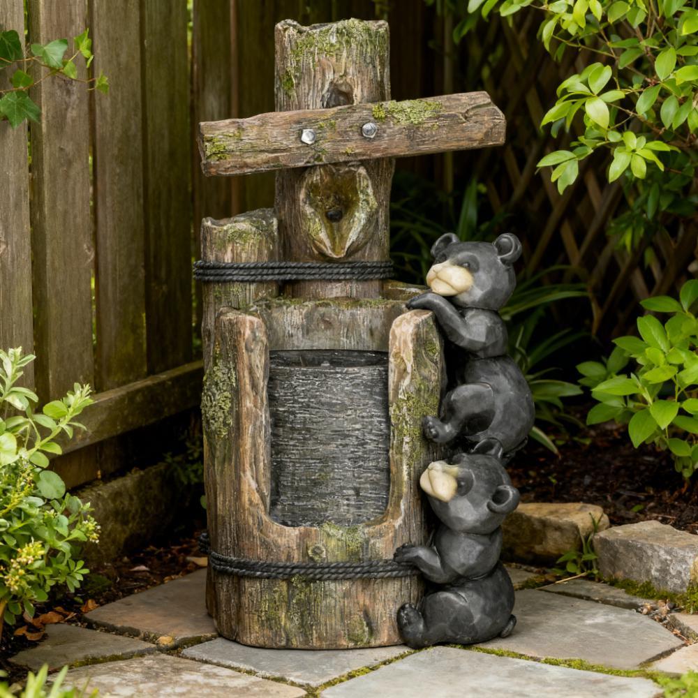 Resin Outdoor Water Fountain, 22.8 in Tall