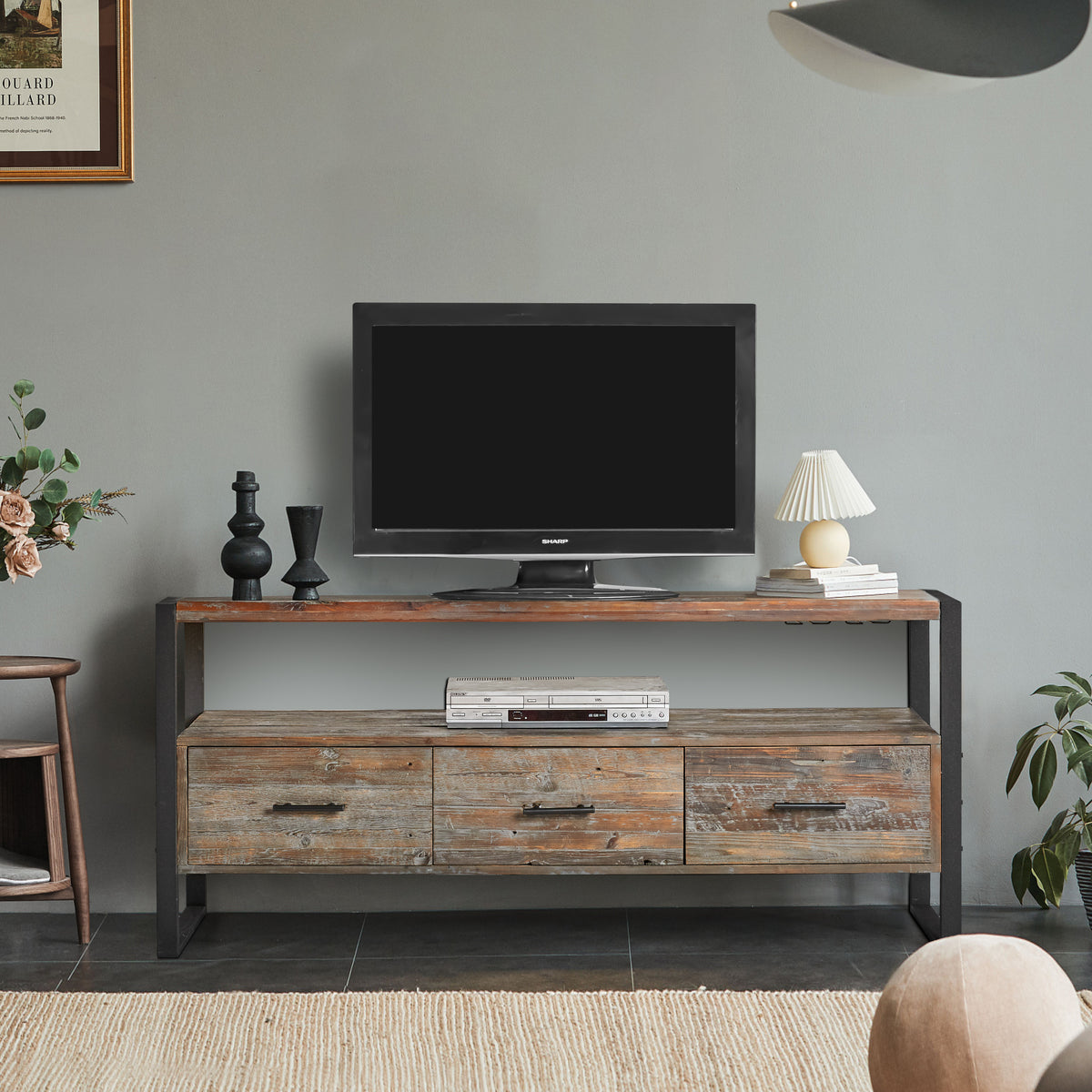 Brown TV Stand, 60 in Wide