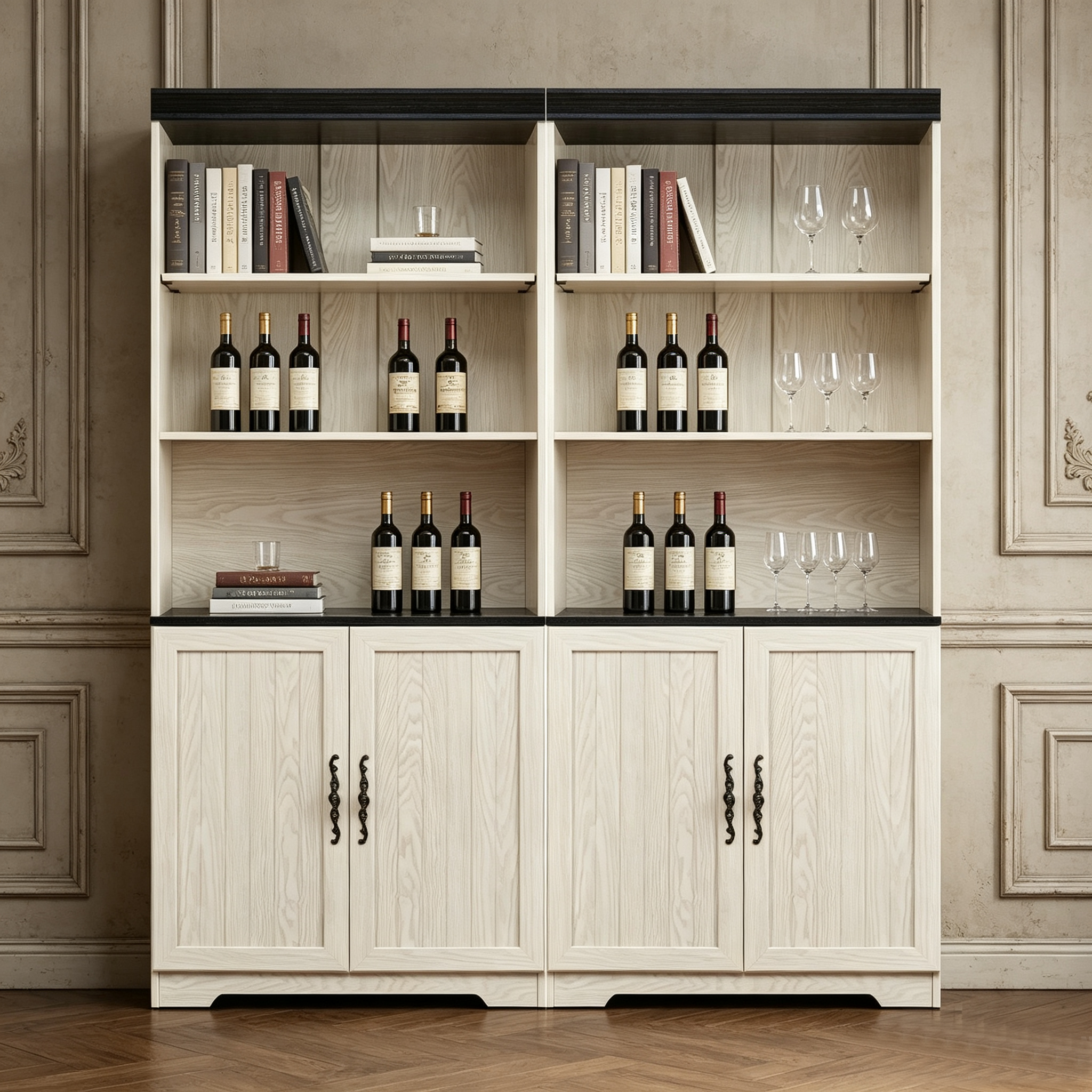 Bookcase, Adjustable Shelves, 70.9 in Tall, White