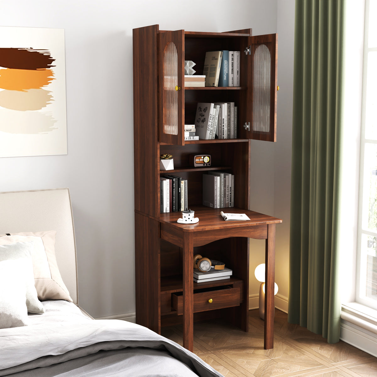 Walnut Display Cabinet