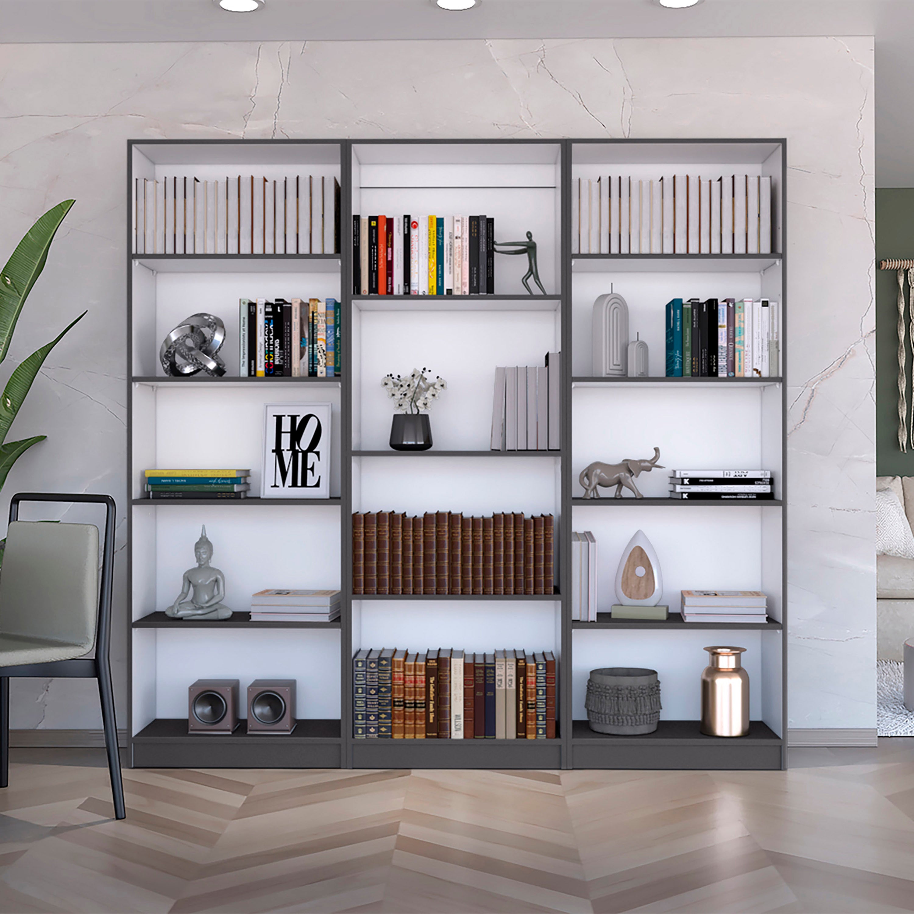 Bookcase, 14 Shelves, 74.1 in