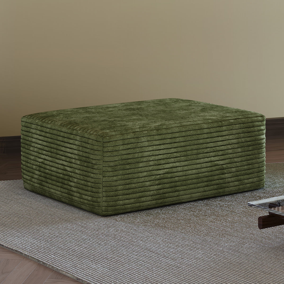 Green Ottoman, 37.4 in