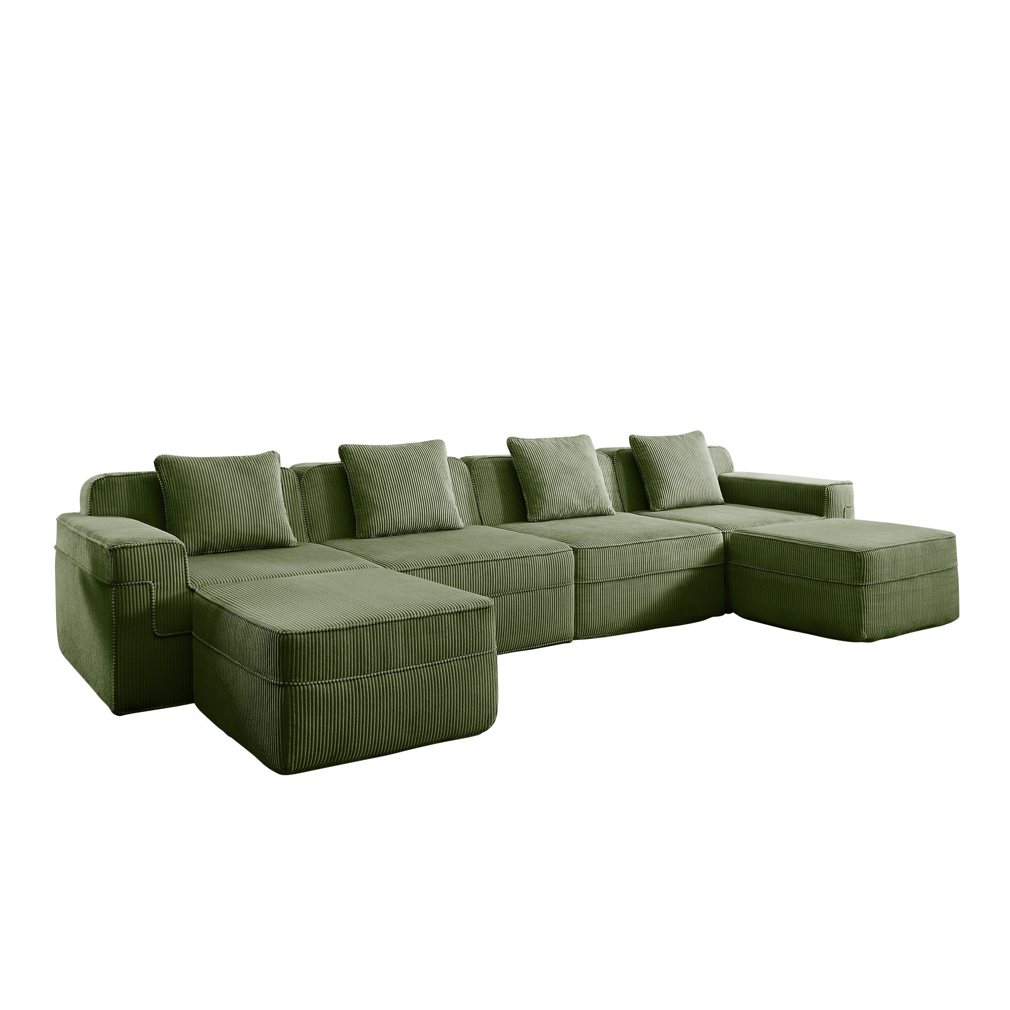 Hudson 4-Seat Boneless Couch in Olive #OttOnly_2 #Color_Olive