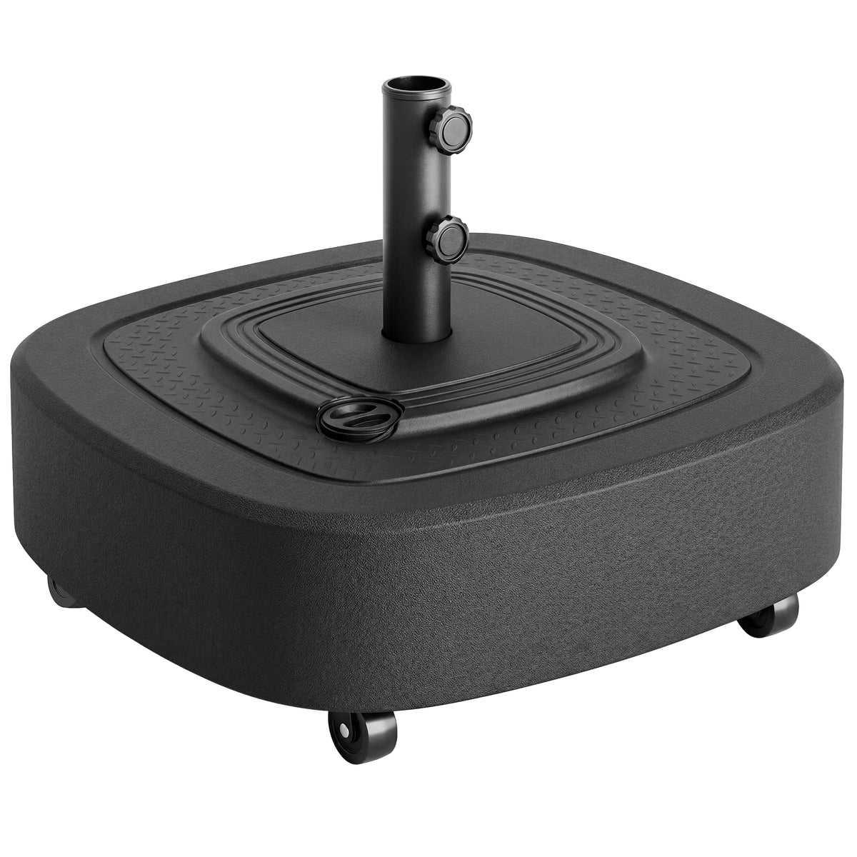 Black HDPE Patio Umbrella Base, with Wheels