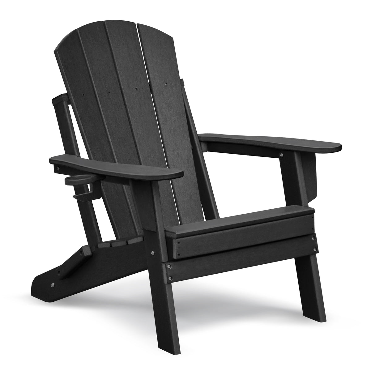 Black HDPE Folding Adirondack Chair