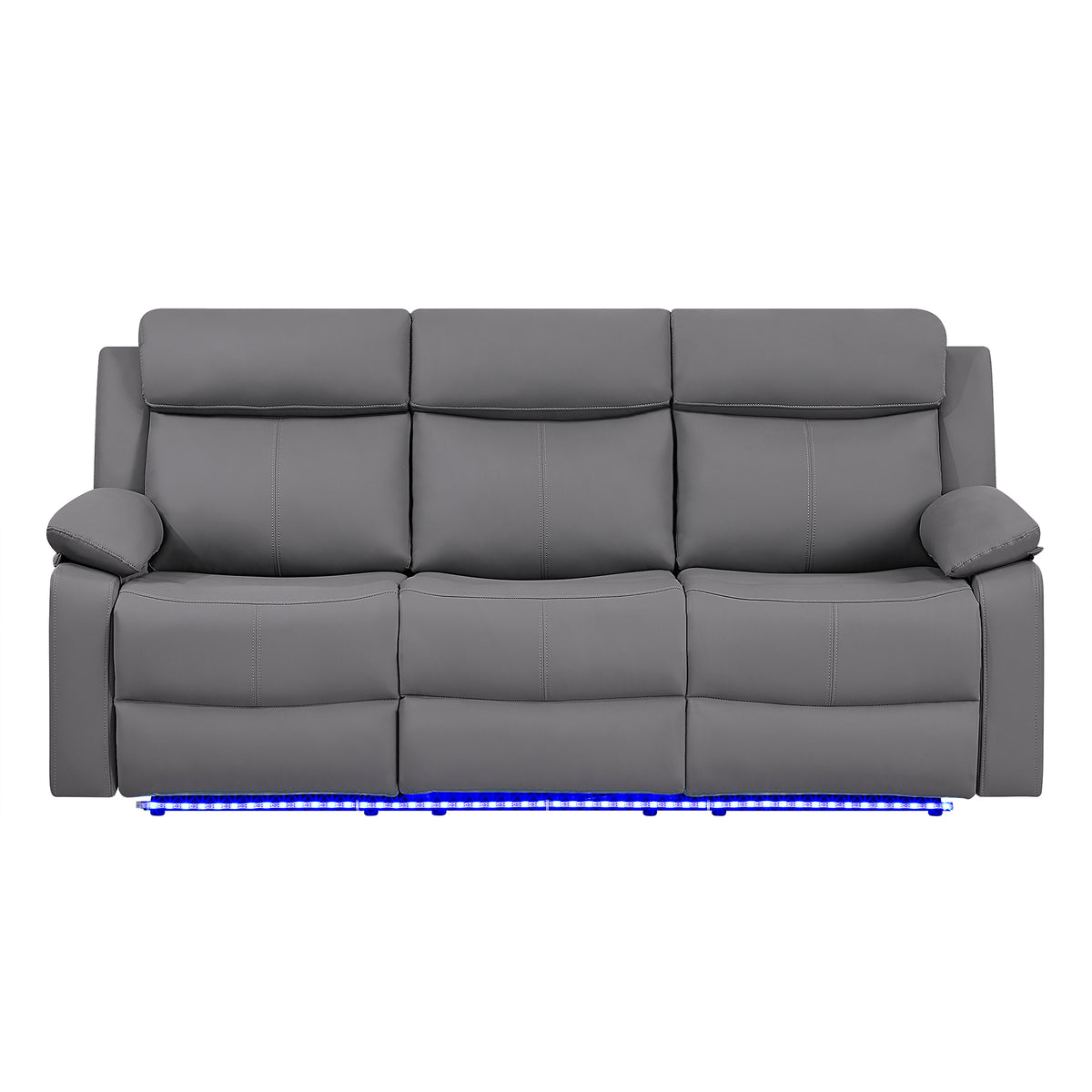 Gray Reclining Sofa, 79.5 in Wide