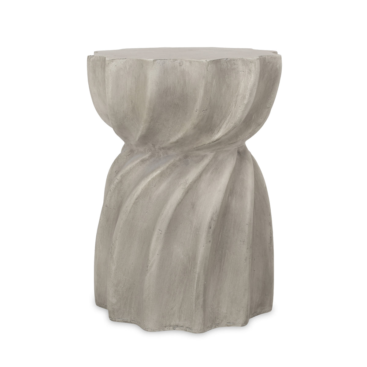 Gray Outdoor Side Table, 18.5 in Tall