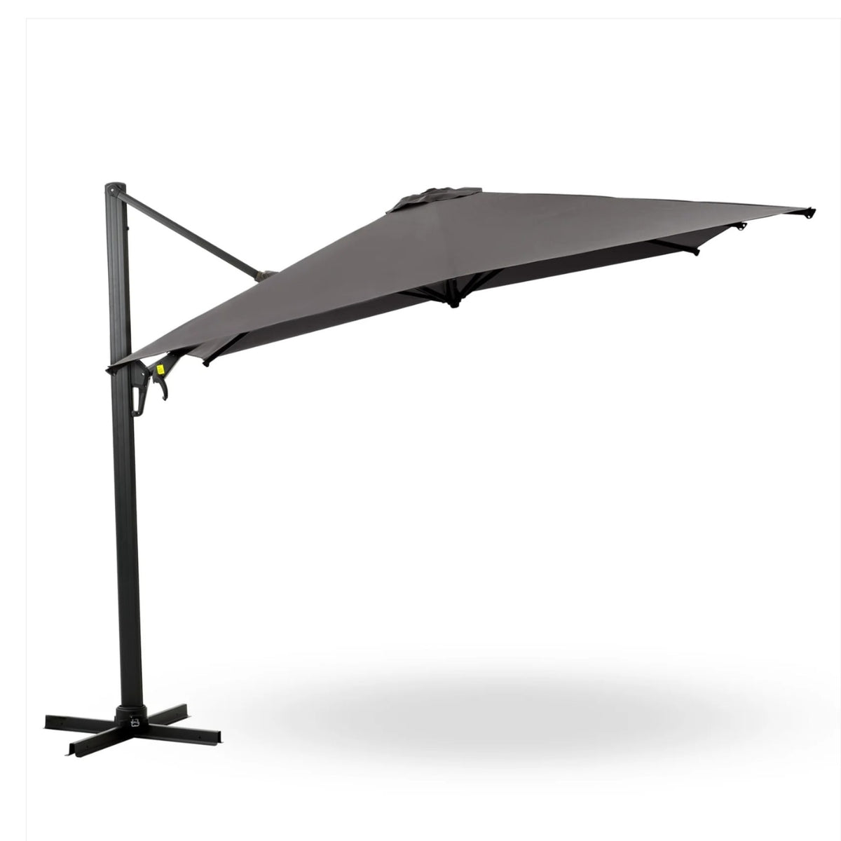 10 ft Gray Cantilever Patio Umbrella with Tilt, Square