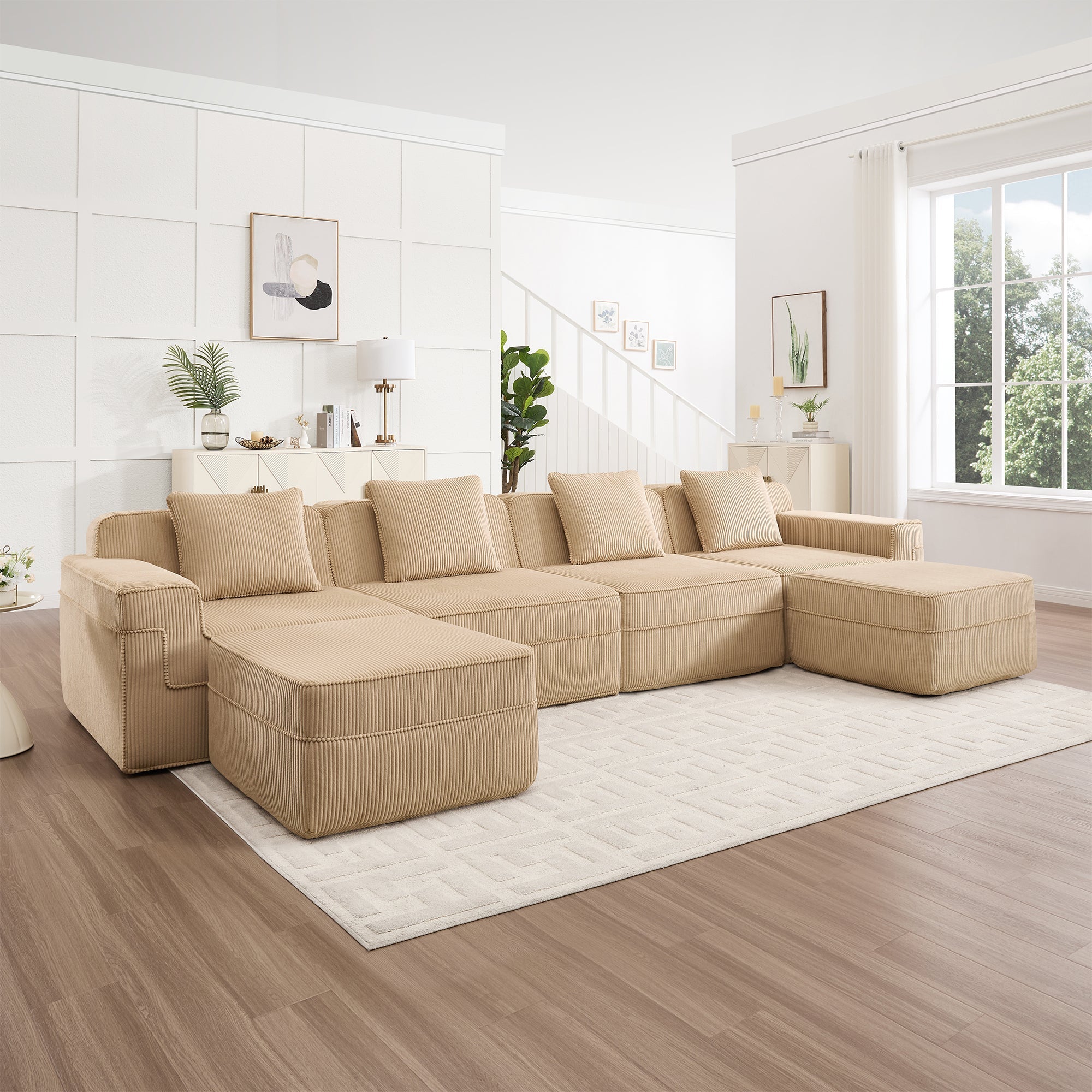 Hudson 4-Seat Boneless Couch in Camel #OttOnly_2 #Color_Camel