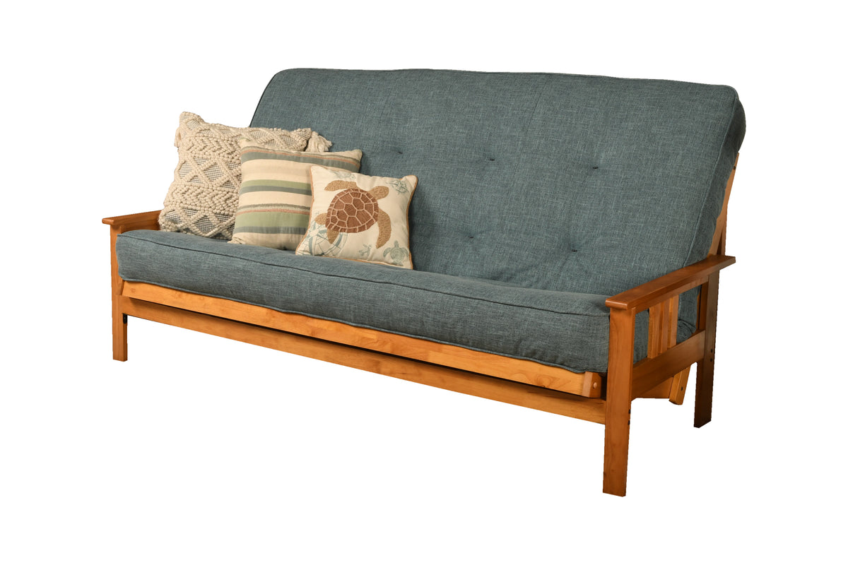 Queen Futon Frame with Mattress, Solid Wood Mission Style