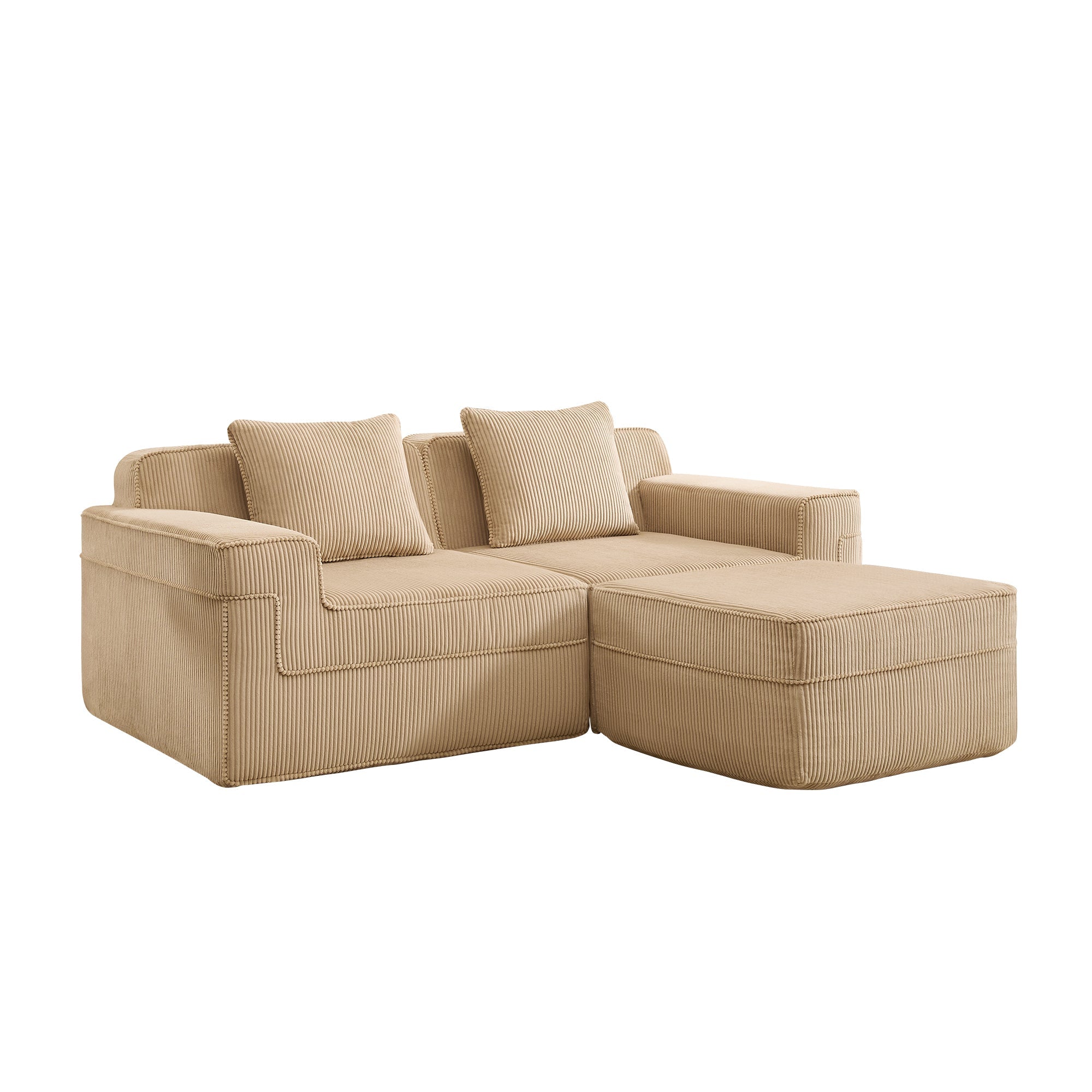Hudson 2-Seat Boneless Couch in Camel #OttOnly_1 #Color_Camel