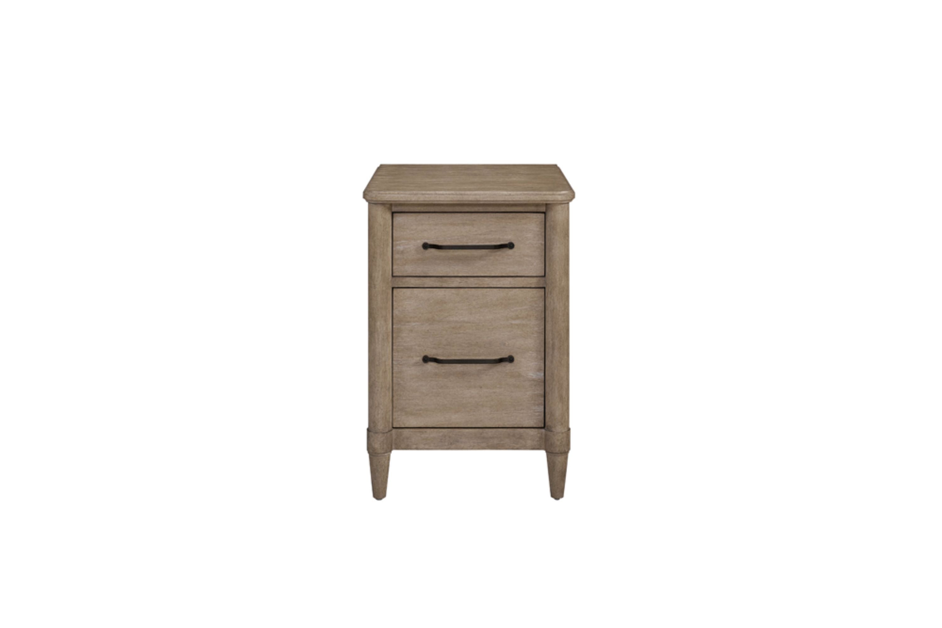Solid Wood File Cabinet, 2 Drawers, 29.3 in Tall, Sand