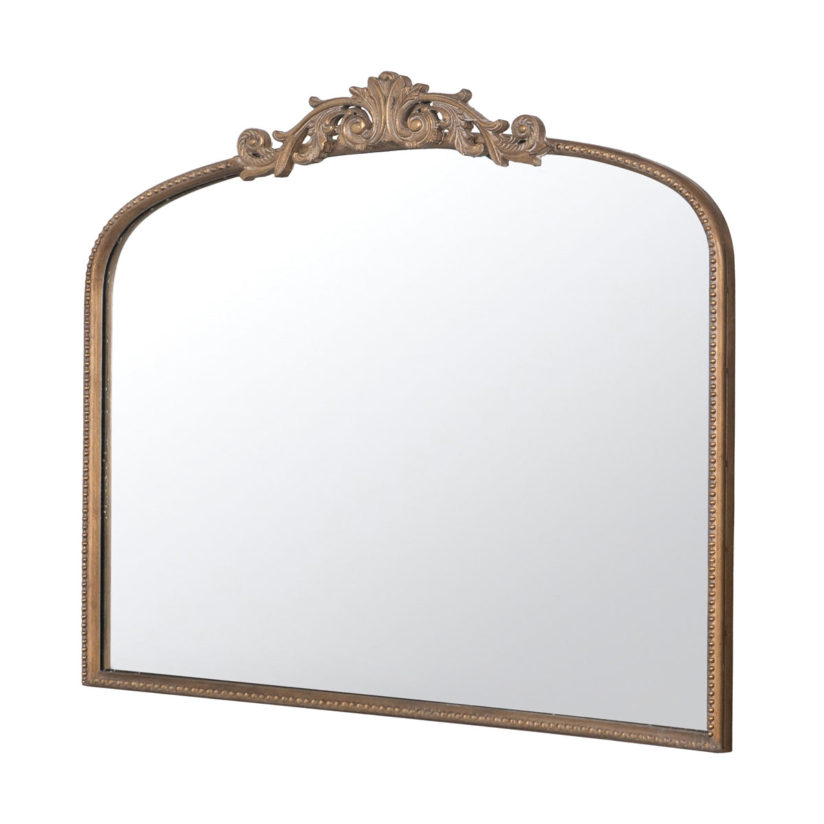 40" x 31.2" Gold Baroque Arch Mirror for Mantel or Console