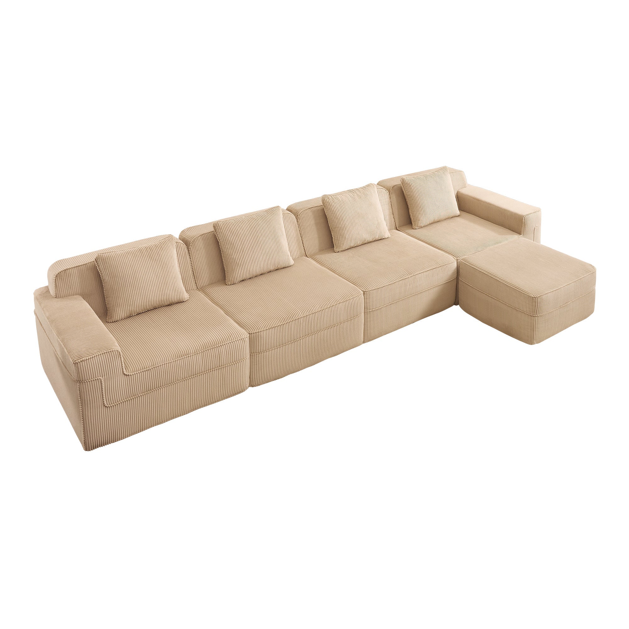 Hudson 4-Seat Boneless Couch in Camel #OttOnly_1 #Color_Camel