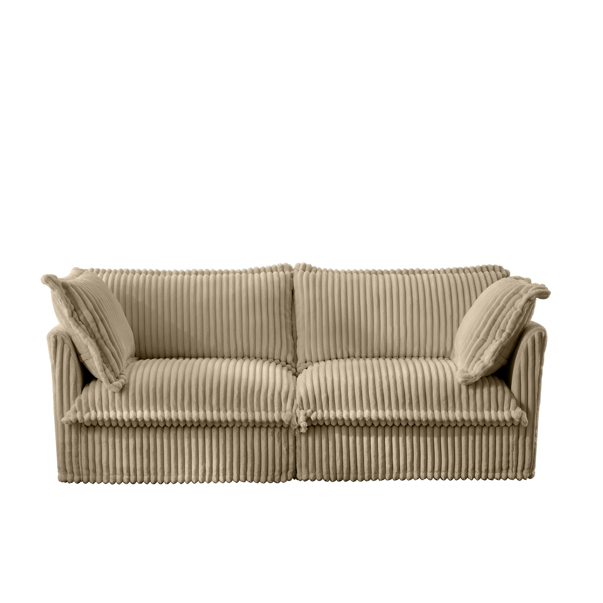 Fluffy 2-Seat Modular Sofa in Corduroy Camel #OttOnly_0 #Fabric_Corduroy Camel