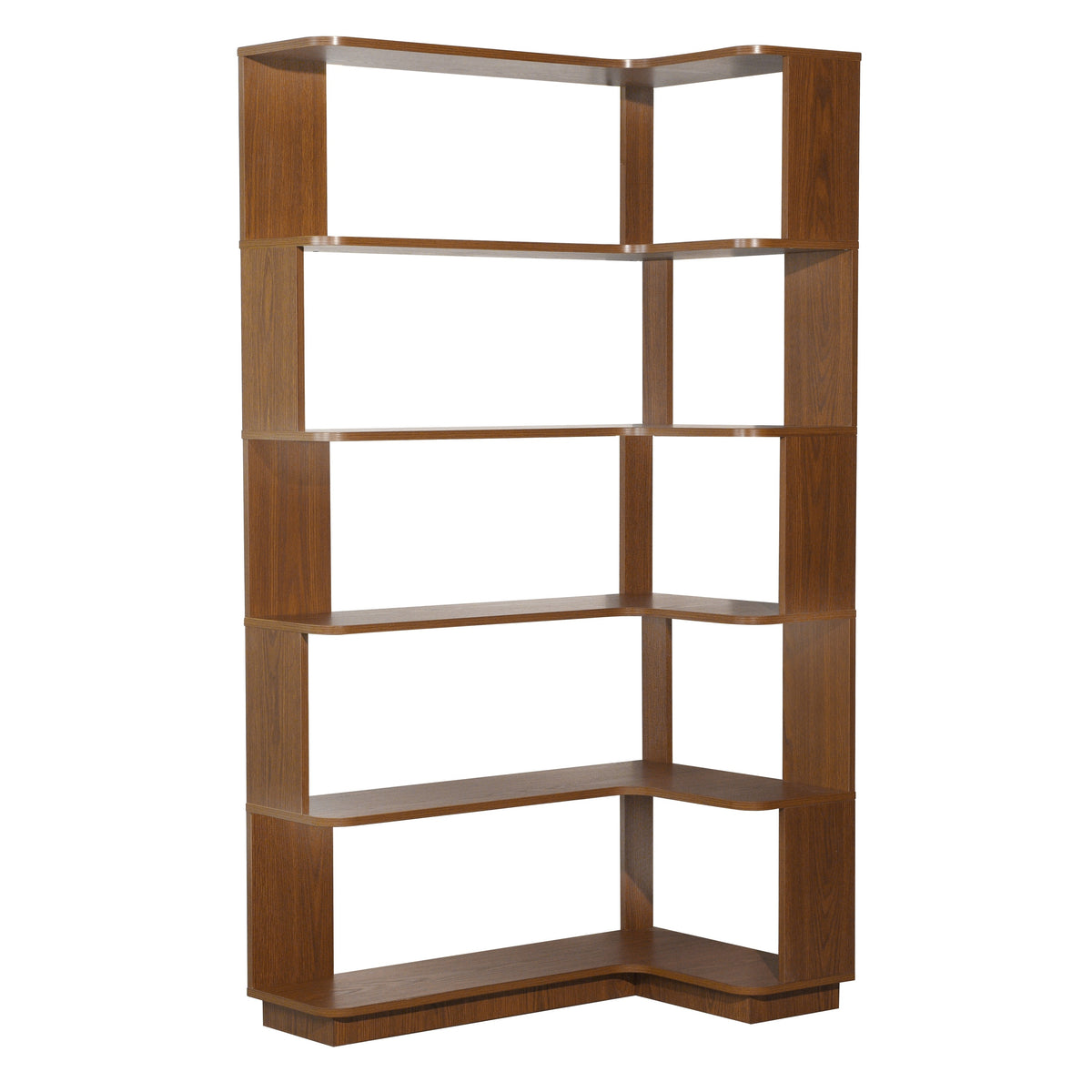 Storage Cabinet, L-Shaped, 64.6 in Tall, Oak