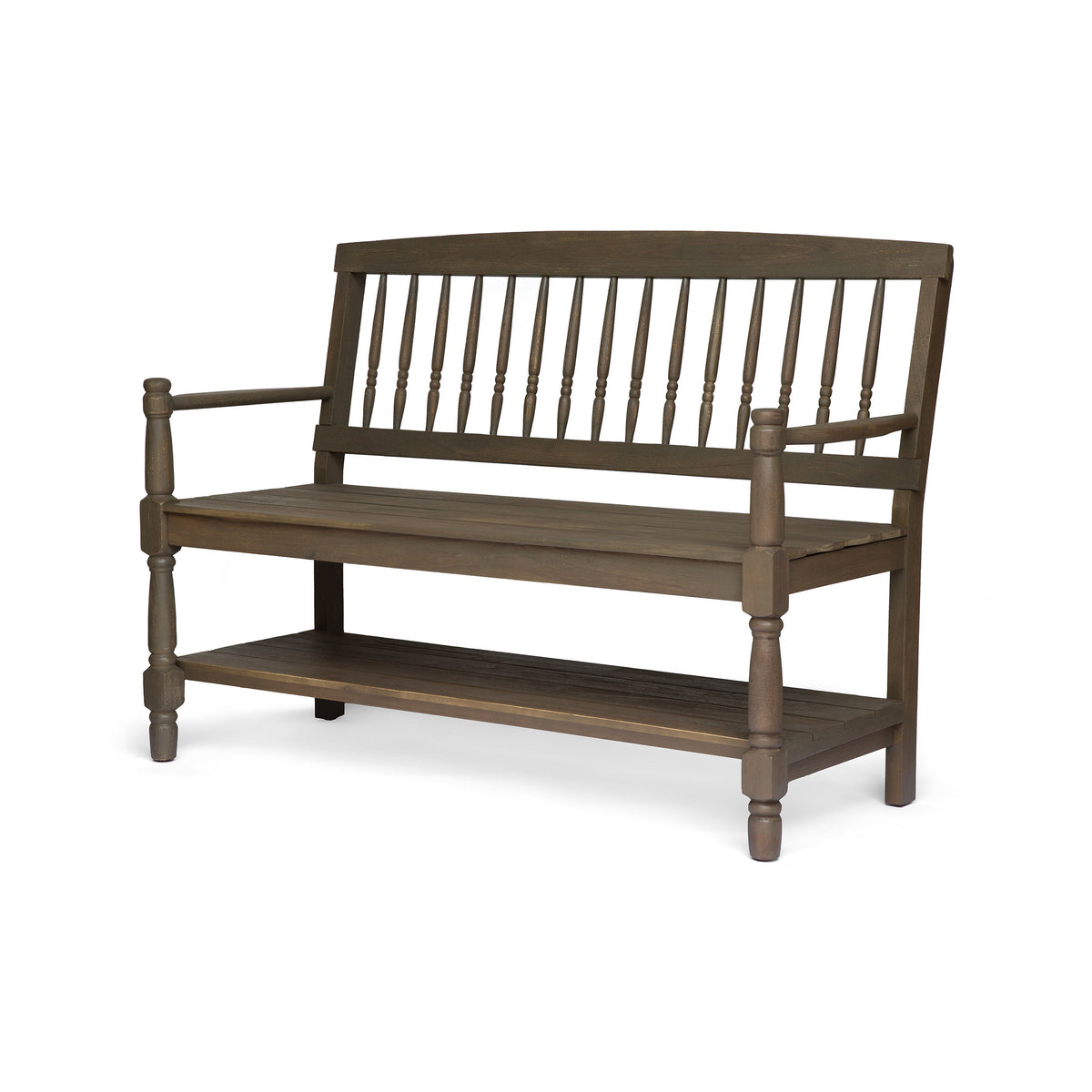 Brown Outdoor Bench, 51 in Wide