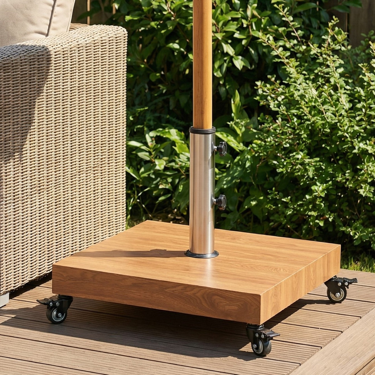Natural Concrete Patio Umbrella Base