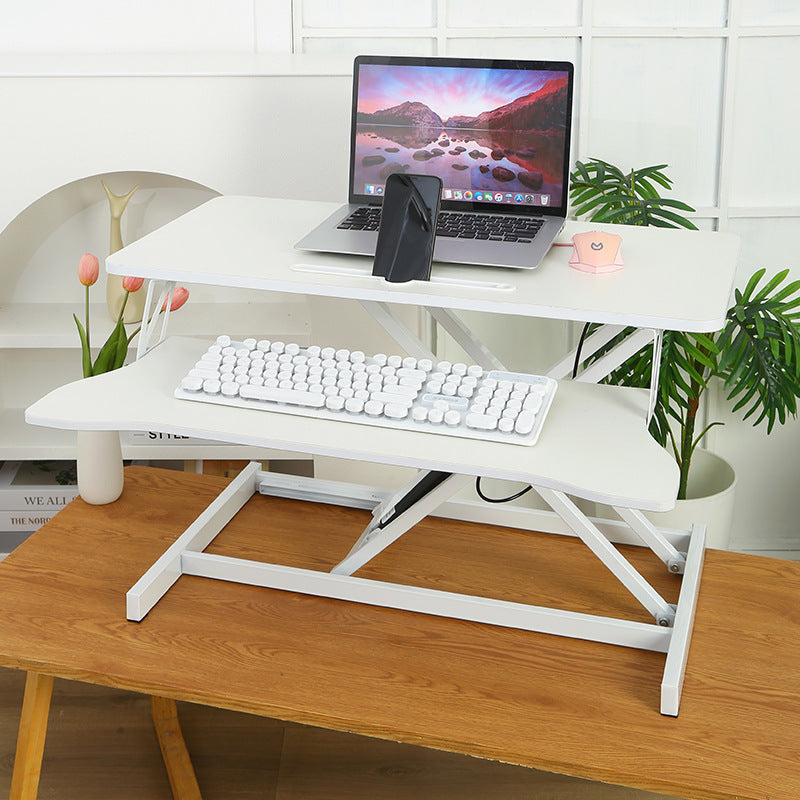 Standing Desk Converter, Keyboard Tray, 31.5 in, White